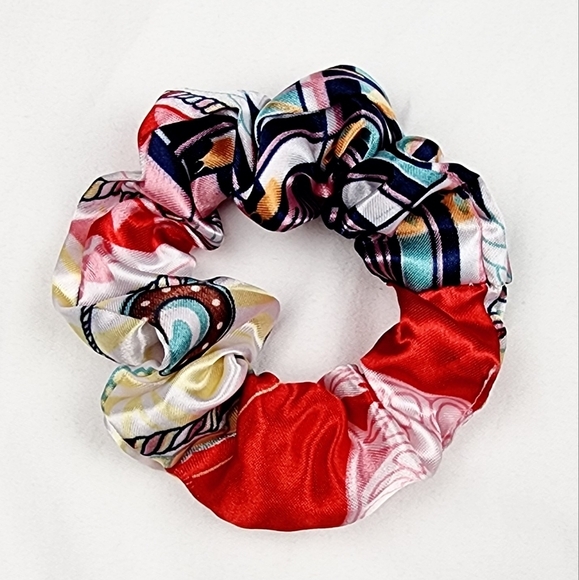 4 FOR $16 🔥Multi Color Satin Scrunchie Hair Tie - Picture 5 of 5